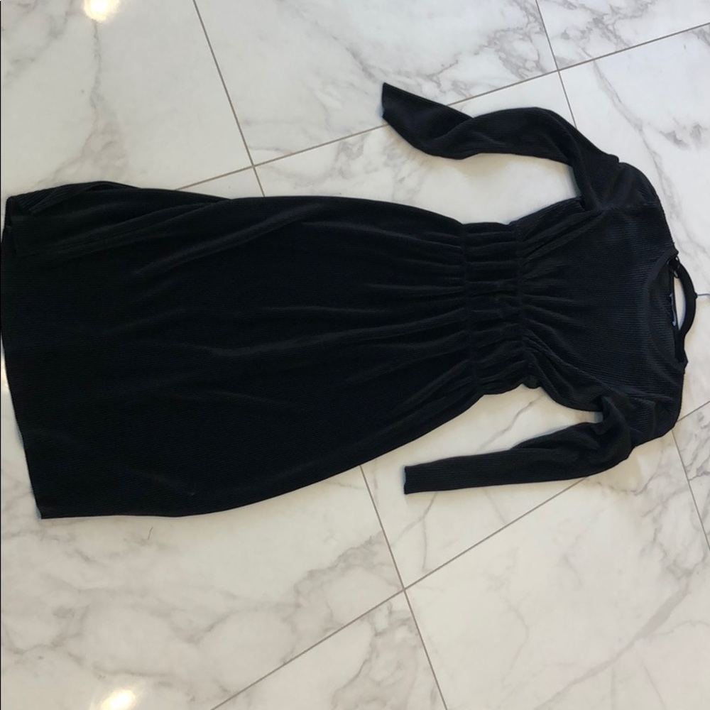 Black midi dress
